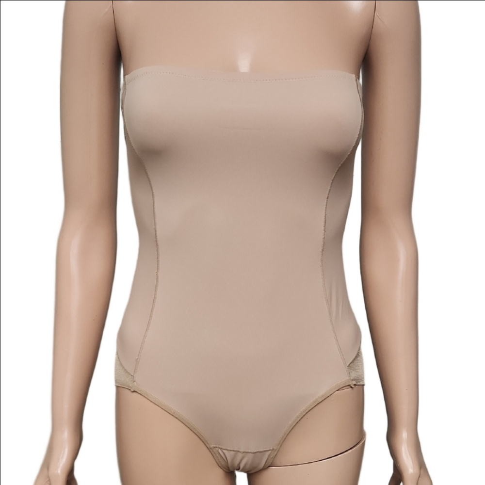 Seamless Beige Bodysuit. Tummy Control